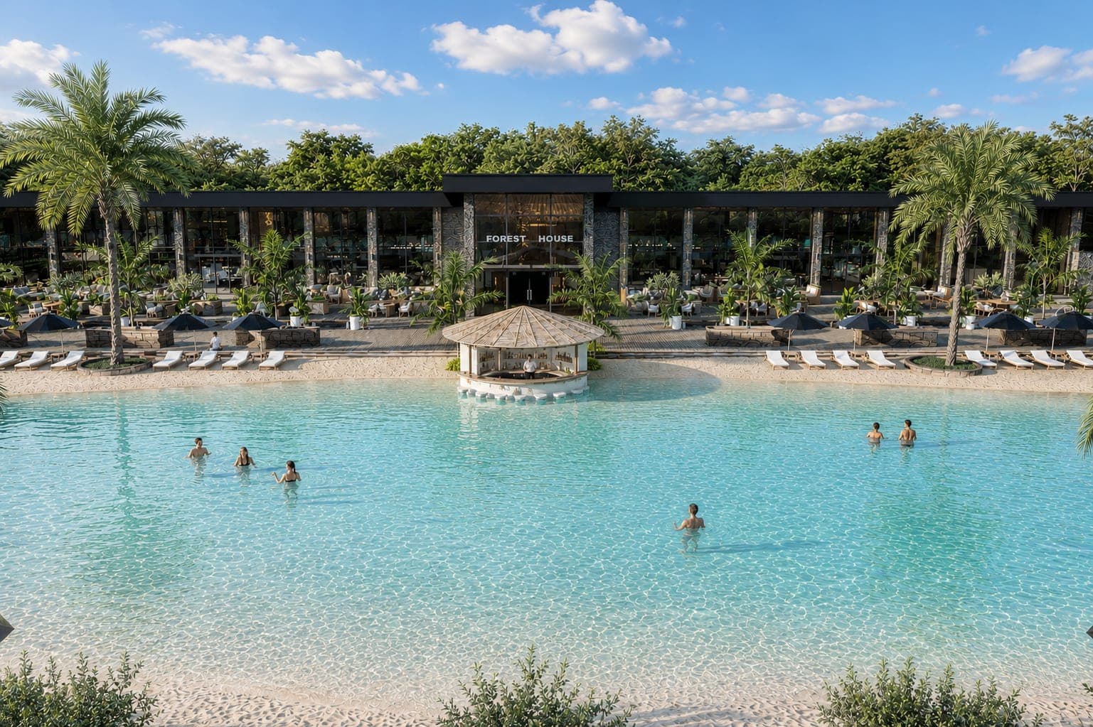 Areguá Forest — Piscina tipo playa Forest House